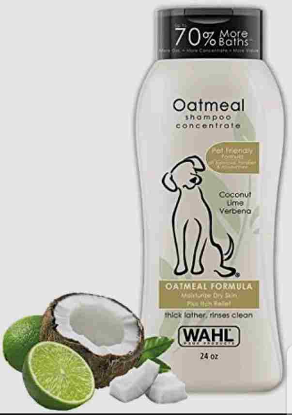 wahl oatmeal formula coconut lime verbena pet shampoo