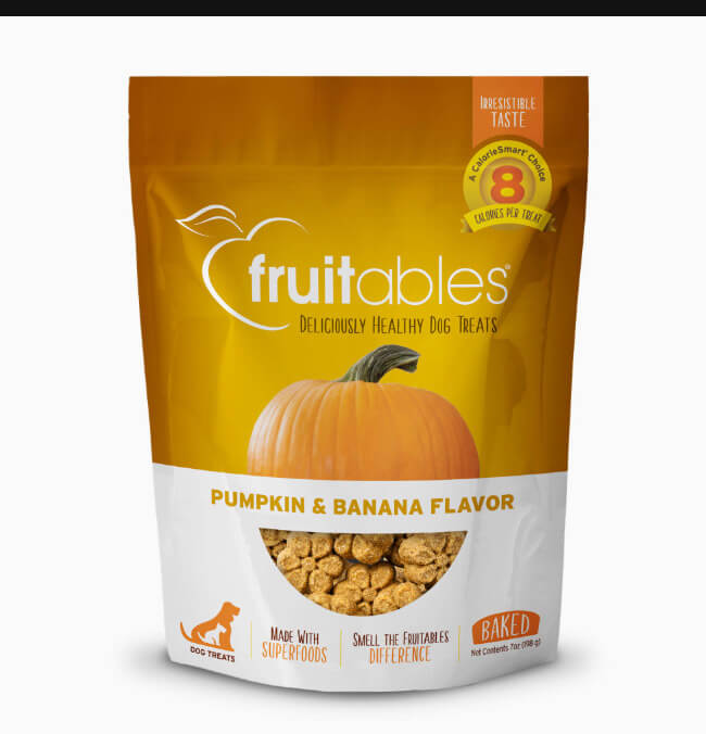 fruitables pumpkin and banana treats for puppies with sensitive stomach