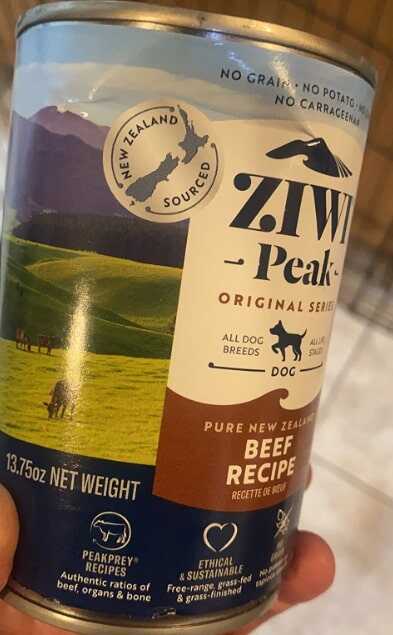 ZIWI peak original series wet food beef  recipes