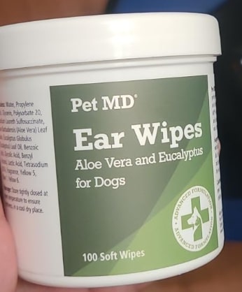 Pet MD dog ear wipes